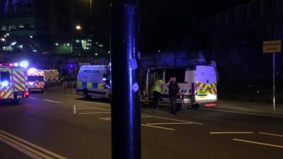 Scene outside Manchester Arena