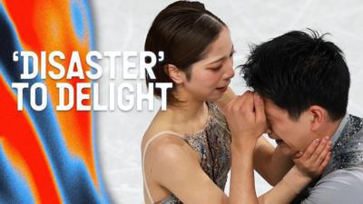 Japanese skaters Riku Miura & Ryuichi Kihara break down in tears following their final skate