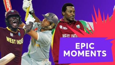 Carlos Brathwaite, Yuvraj Singh and Chris Gayle