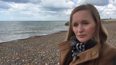 Melanie Dowding on the beach