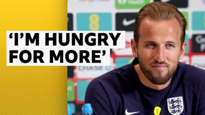 Harry Kane speaking at an England news conference