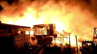 Fire in Parola Compound