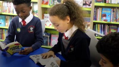 Children reading books