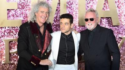 Brian May, Rami Malek + Roger Taylor