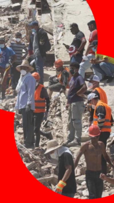 Residents and volunteers are searching the rubble from the Venezuela earthquake.
