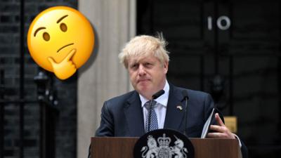 boris johnson + thinking face emoji