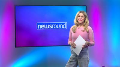 Jenny on the Newsround set