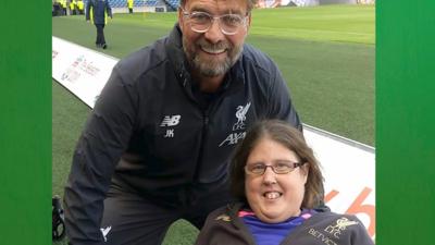 Rachel Ellis and Jurgen Klopp