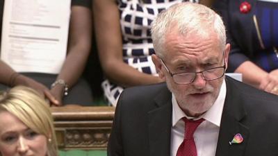 Jeremy Corbyn at PMQs