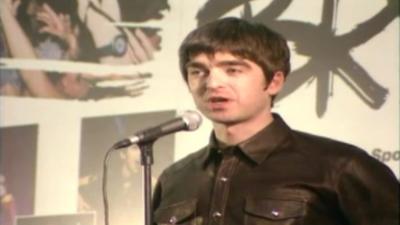 Noel Gallagher at The BRIT Awards in 1996