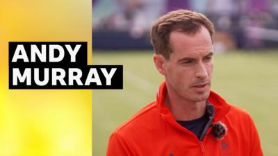 Andy Murray speaking to BBC Sport at Queen's Club