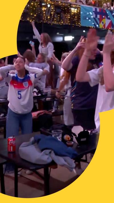 England fans celebrating