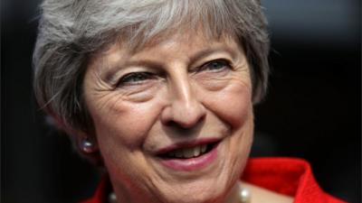 Theresa May at agricultural show