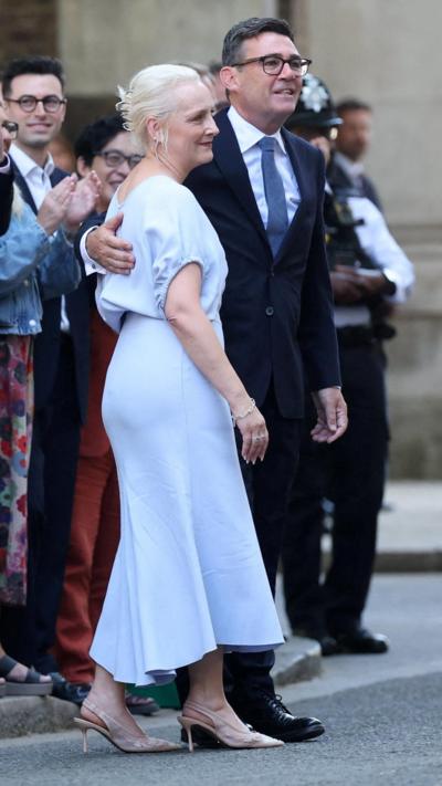 Burnham and wife