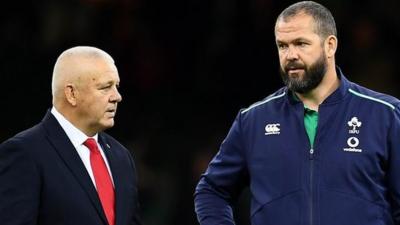 Wales coach Warren Gatland and Ireland coach Andy Farrell