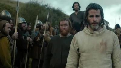 Chris Pine in a scene from Outlaw King