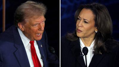 Donald Trump and Kamala Harris