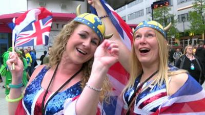 Eurovision fans in Stockholm