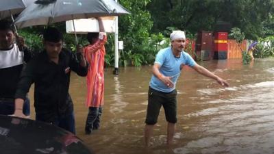 Heavy monsoon rains on Tuesday kill at least five people, including two toddlers in Mumbai