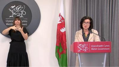 Press conference - Eluned Morgan (health minister)