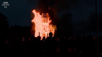 The Northern Ireland Fire and Rescue service was called in to try and control the flames and protect nearby houses.