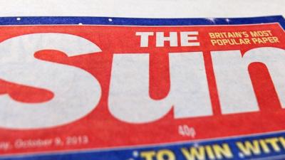 Copy of the Sun newspaper