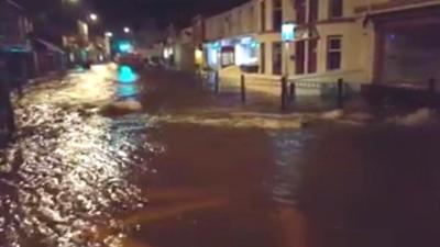 Flooding in Llangefni