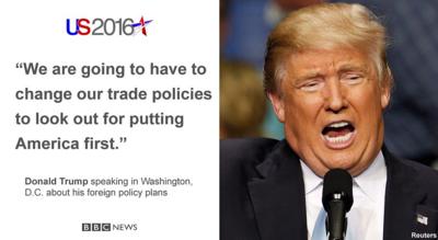 "We are going to have to change our trade policies to look out for putting America first."