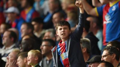 football fan in crowd