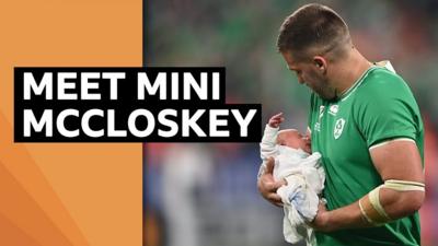 Ireland's Stuart McCloskey with newborn son Casper