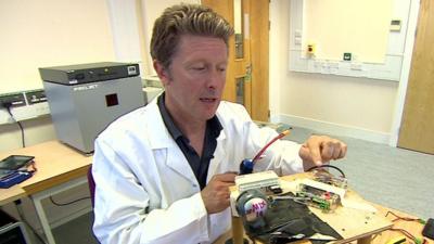 Charlie Stayt building a robot