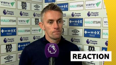 Ipswich manager Kieran McKenna reacts to Everton loss