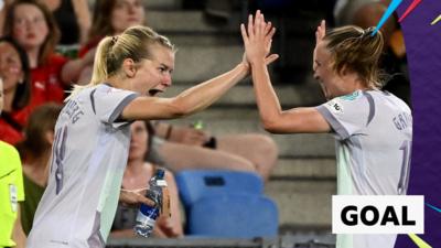 Norway's Ada Hegerberg celebrates her goal against Switzerland