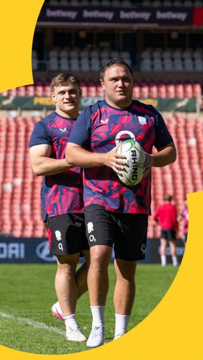 Jamie George in England training