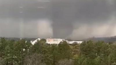 Tornado captured in Little Rock