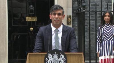 Rishi Sunak outside Downing Street