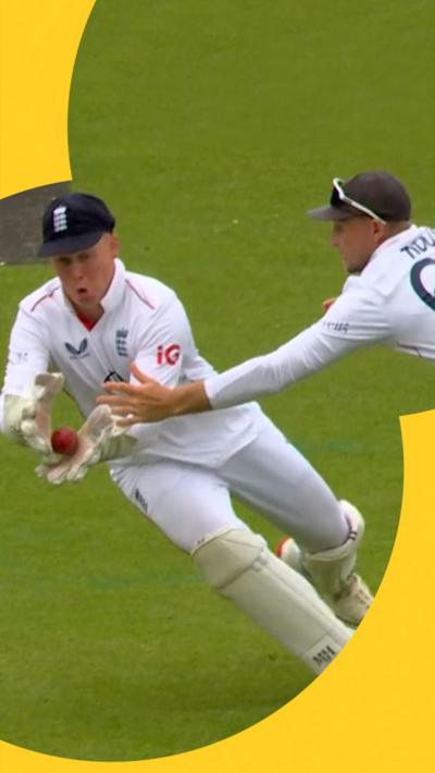 Blundell caught by Rew off Tongue's bowling