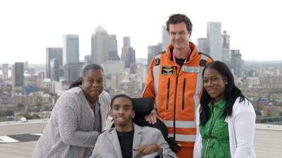 Posing for a photo: Lisa Bascoe-Smith, James Bascoe-Smith, Dr Zane Perkins, Rachel Duncan