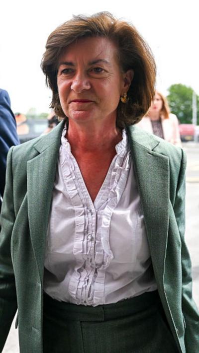 Welsh First Minister and Labour Leader Eluned Morgan arrives at Ysgol Bro Teifi