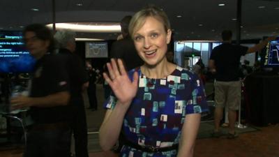 Rebecca Morelle at mission control