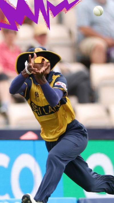 Kawya Kavindi making an excellent catch for Sri Lanka