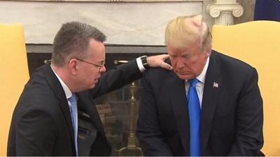 Andrew Brunson and President Trump