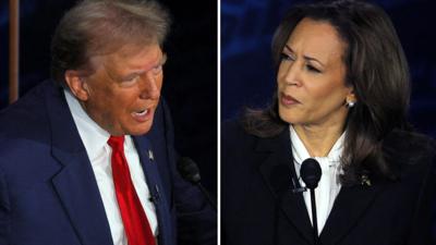 Donald Trump and Kamala Harris