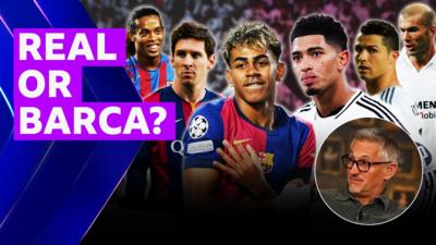 Barcelona and Real Madrid players, plus Gary Lineker