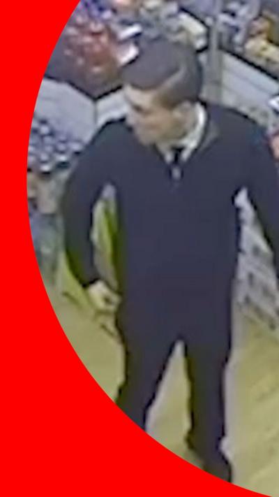 CCTV image of Henry Nowak in a shop