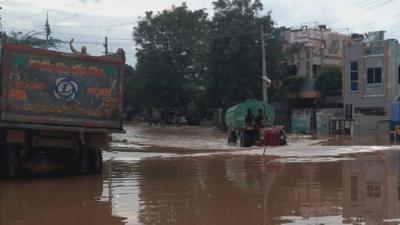 A flooded neighbourhood