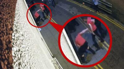 CCTV footage of the incident