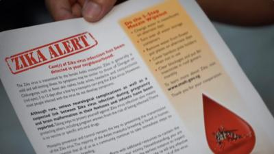 Zika alert leaflet