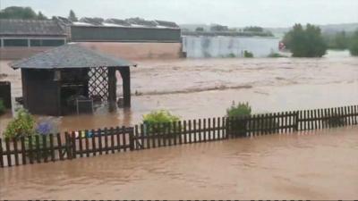 Floods caused by severe storms in Lünebach