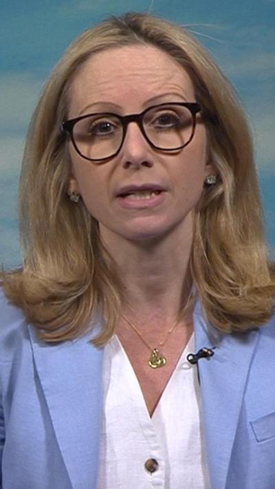 Lucy Rigby in the BBC studio